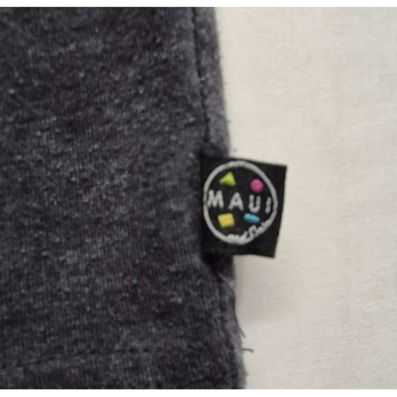 Maui and Son's men's dark gray colorful wave graphic t-shirt sz. Lg two sided - Picture 5 of 11